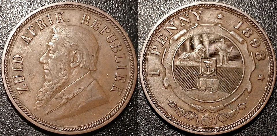 Afrique du Sud - 1 Penny président Kruger 1898 TTB Berlin ! KM#2 - Photo 1/1