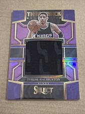 2022-23 Panini Select Tyrese Haliburton Throwback Memorabilia Purple Prizm /99