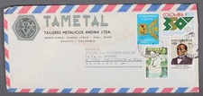 MayfairStamps Colombie 1973 Tametal Publicité pour Allemagne Couverture aax_65021