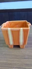 VTG Hull Pottery USA #67, Persimmon Orange, Candlestick Holder/Planter, 4” x 4”