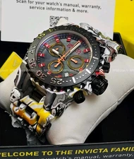 Invicta - CHAOS -HYDROPLATED Graffiti - Swiss Z60 Chronograph Quartz Mens Watch