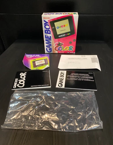 Vintage Nintendo Game Boy Color Berry EMPTY Box & Inserts Only - NO CONSOLE