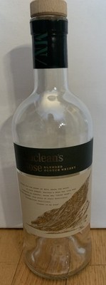EMPTY Maclean s Nose Blended Scotch Whisky Bottle 700ml with Cork Stopper