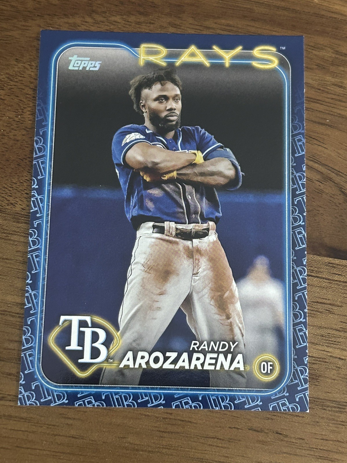 2024 Topps Team Color Logo Border Randy Arozarena Tampa Bay Rays #284