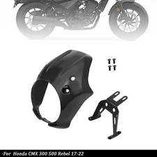 NEW Headlight Fairing Screen Windshield Cover For Honda CMX 300 500 Rebel 17-22