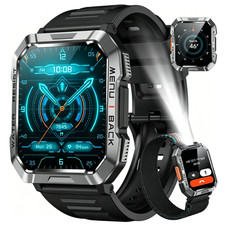 Military Smart Watches for Men Answer/Make Calls 2.01'' Fitness Smart Watch