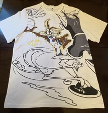 Southpole White & Gold Space Jam Wil E Coyote Basketball Tune Squad T-Shirt XL