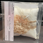 AMSCAN Wedding Ring Bearer Pillow Rustic Floral Beaded Off White & Beige