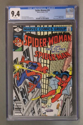 Spider-Woman #20, 11/79, CGC Graded at 9.4, White Pages, Spider-Man Appearance
