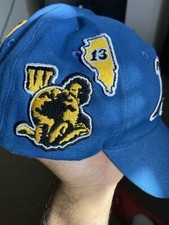 OFF WHITE C/O VIRGIL ABLOH WORLD VARSITY BASEBALL CAP - BLUE/YELLOW
