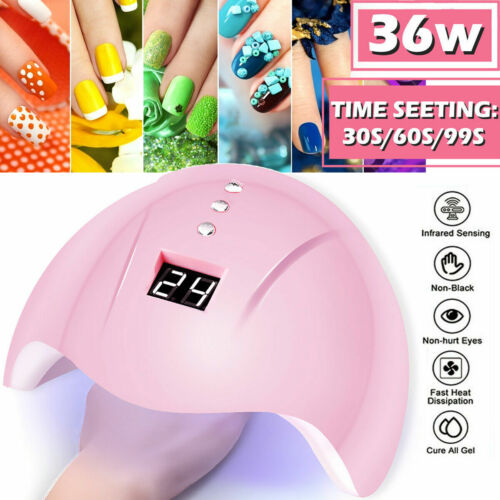 Lampe de séchage professionnelle 36 W LED UV vernis à ongles gel lumière de durcissement acrylique spa USB - Photo 1 sur 12