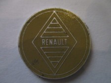 Typenschild Oldtimer Schild Renault rund Taler plakette