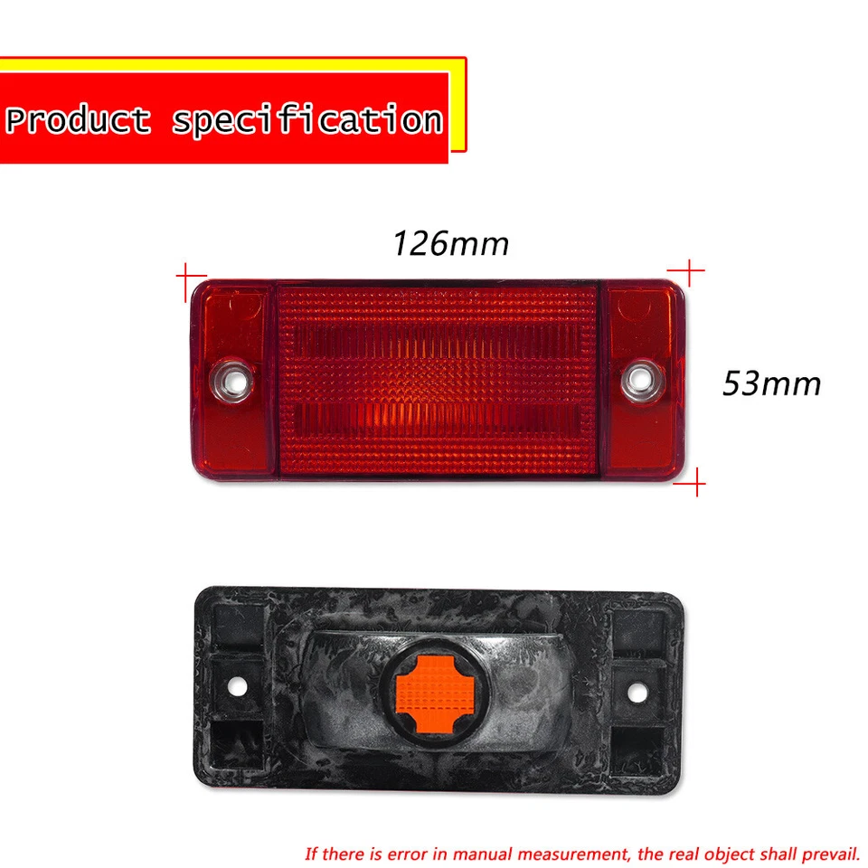 Fit For 1970-1972 Ford F-100 F-250 F-350 Pickup Rear Marker Lights Lens Housings - Image 4 of 4
