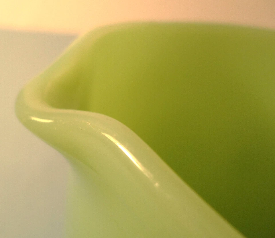 FIRE KING JADITE RARO JARRA DE LECHE 20 OZ 1940 Anchor Hocking EX Foto 2 de 4