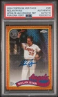 2024 Topps Chrome Silver Pack Orange Refractor /10 Nolan Ryan Auto PSA 10 Pop 1!
