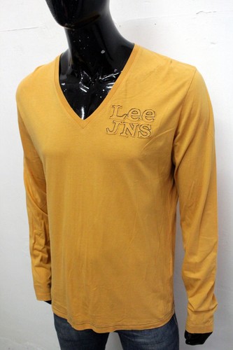 Jersey Lee Homme Taille XL Coton T-Shirt Orange T-Shirt Été Homme Logo - Photo 8 sur 12