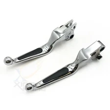 Brake Clutch Hand Lever For Harley XL Dyna Touring Softail Rubber Soft Chrome