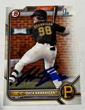 JACK BRANNIGAN SIGNED 2022 BOWMAN DRAFT PROSPECT BASEBALL CARD AUTO