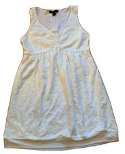 Express Womens Dress Lace Overlay Sleeveless Stretch Mini Ivory size Medium