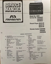 SOUNDESIGN NO 6848 AA3 AB3 AC3 Q620 AM/FM STEREO CASSETTE RECORD SERVICE MANUAL