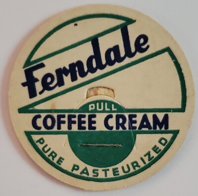 Vintage Ferndale Coffee Cream Bottle Cap; Grand Ledge, MI; Abt. 1950; Unused