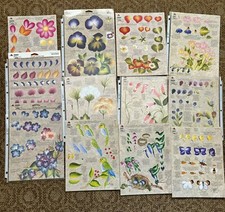 PLAID Folk Art One Stroke Painting Reusable Guide Lot Bird Floral 12 Sheets 24