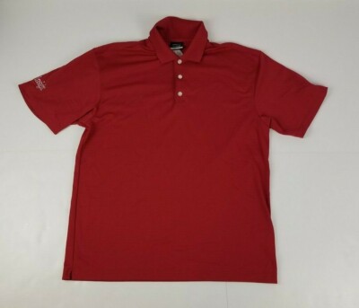 Nike Golf Dri-Fit Men's Red Large Golf Polo Shirt HP Insight Embroidered White