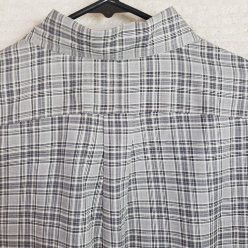 Ralph Lauren Shirt Mens Large Gray Plaid Button Down Slim Fit Casual Pony Logo - Picture 8 of 14