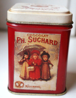 klein Blechdose Chocolat Ph Suchard Suisse Neuchatel 8cm Schokolade Nostalgie