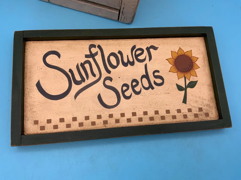 Vintage "Sunflower Seeds" Wall Plague, Home Decor, 6 x 12" - Image 2 of 4