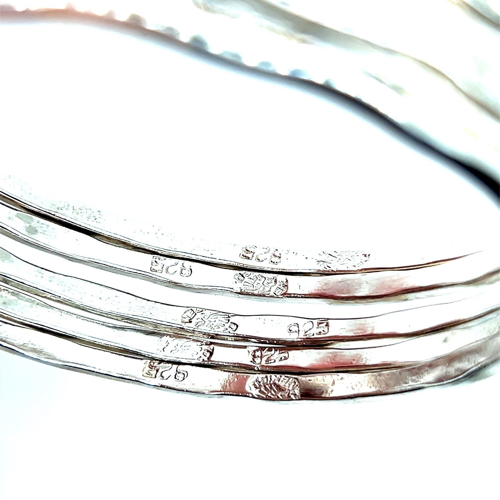 Silver 925 5-Stack Bangles - image 4