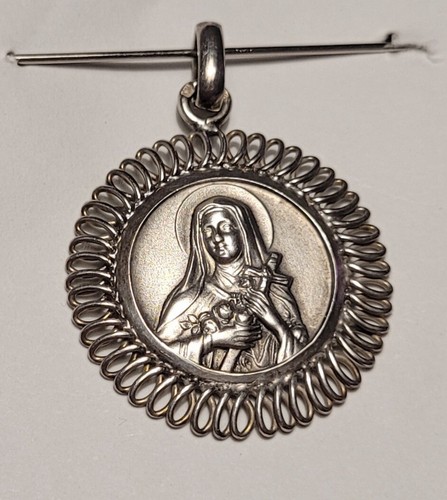 Pendentif Ancien Sainte Thérèse De Lisieux - Vintage - Bijou De Dévotion Occasion