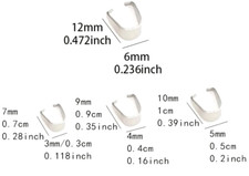 All Sizes Stainless Steel Bail Connector Bale Pinch Clasp Jewellery making