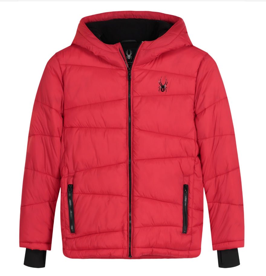 NEW W TAGS Spyder Big Boys Puffer Jacket in Red, Size XL (18