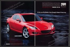 Mazda RX-8 Car 2000s Print Ad (2 page) 2003 Red Front Facing