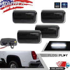 4x For Chevy Silverado 2500/3500HD 15+ Dually Bed LED Fender Side Marker Lights