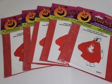 Vintage Rare. Halloween Childs Red Devil Cape. NOS. By Unique Industry