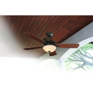 Outdoor Indoor 52 Patio Ceiling Fan Cabin Light Tuscan Rustic Old