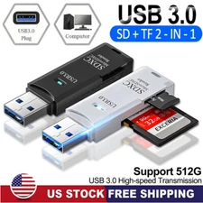 USB3.0 SD Card Reader for PC Micro SD Card to USB Adapter for Camera MemoryC USA