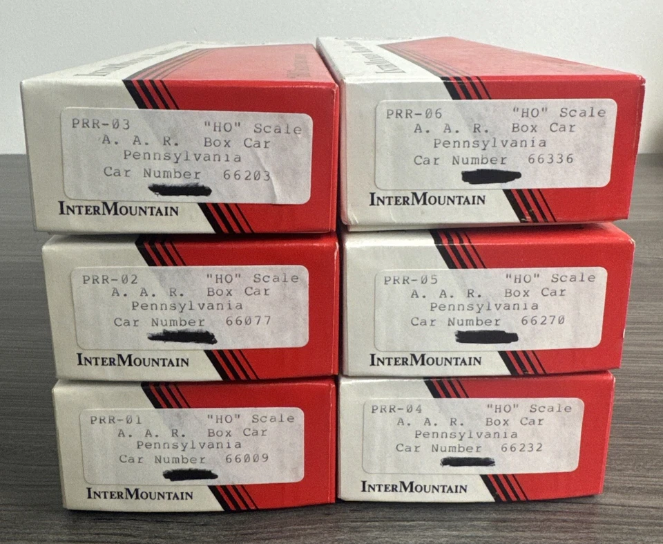 Lot of 6 InterMountain HO AAR 1937 40’ Box Car’s Pennsylvania RR - Built Kits! - Image 2 of 4