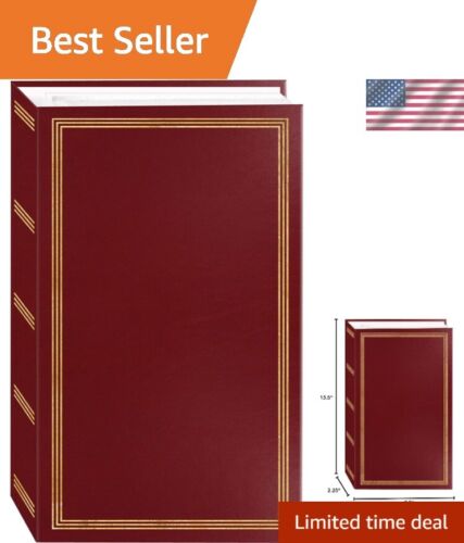 Photo Album 4X6 500 Pockets Pictures Organizer Family Storage Memory Holds Book