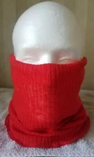 Face Neck Mask Adult XL Gaiter Buff Red Stretch Headwear Du Rag Unisex OSFM USA