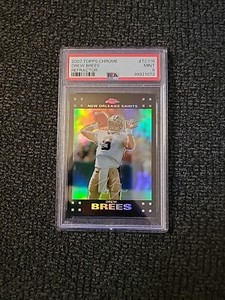 2007 Topps Chrome Football Drew Brees #TC116 Refractor PSA 9 - GS847