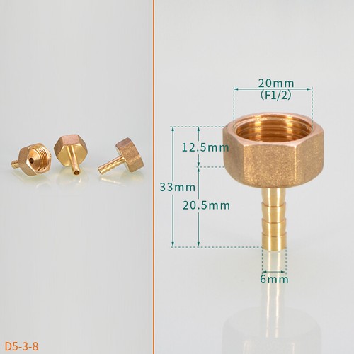 Internal And External Thread Hose Barb Brass Fitting Size 1/2" 3/4" 1" - 2" - Picture 8 of 44