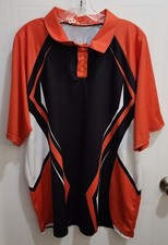 H5G High 5 Golf Mens Short Sleeve Polo Shirt Black/Orange USA Made Size 2XL
