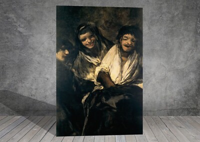 Francisco Goya Mann von zwei Frauen verspottet LEINWAND GEMÄLDE KUNSTDRUCK WAND 1713