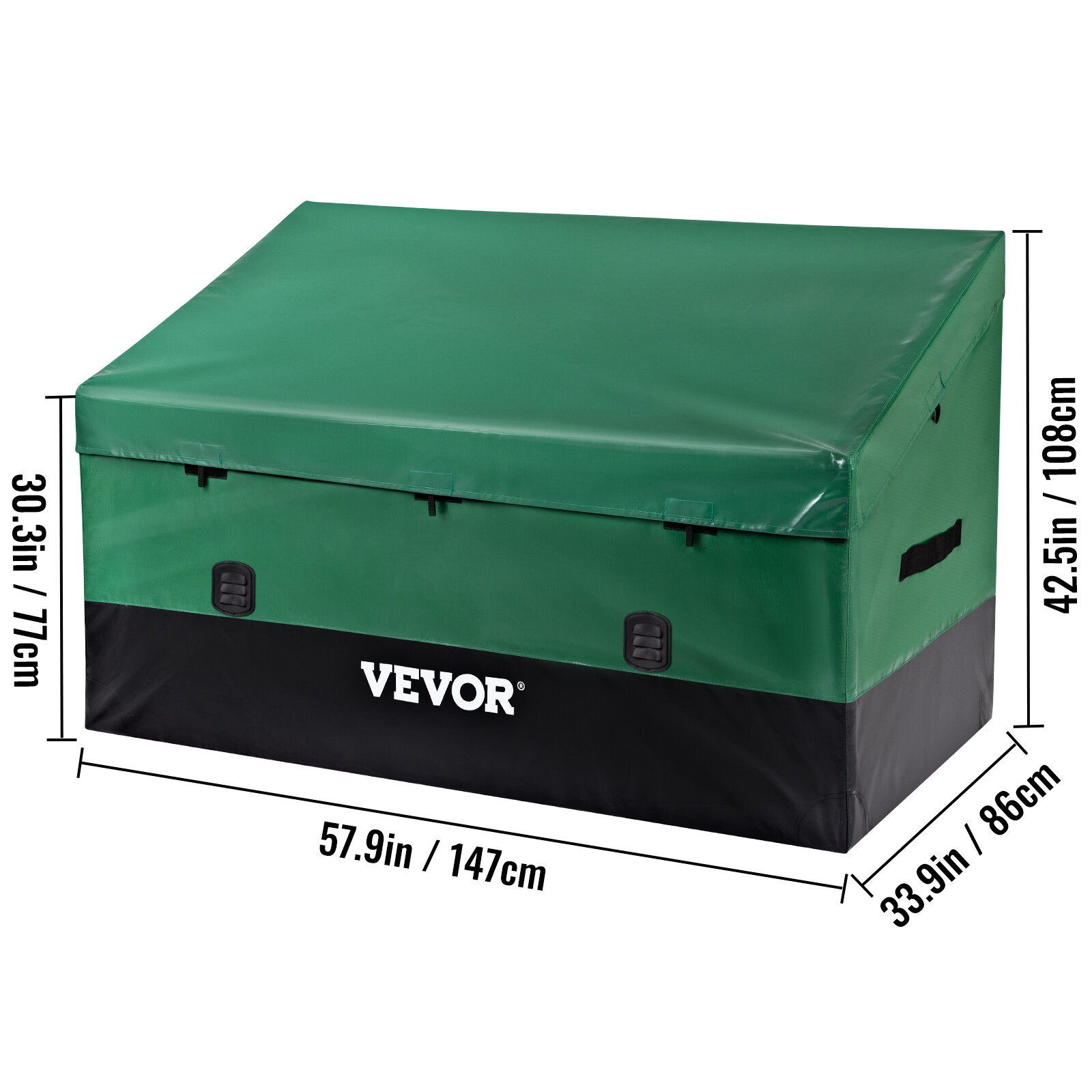 VEVOR Outdoor Storage Box Patio Deck Box 230 Gallon Waterproof PE
