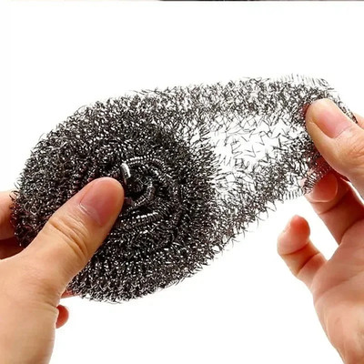 Stainless Steel Wire Scrub Balls Dish Pot Pan Cleaner 4 50 Pack Kitchen Tool