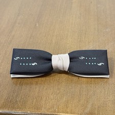 Vintage 50s Ormond Bowtie Brown/Tan Art Deco Butterfly Clip On Neck Tie