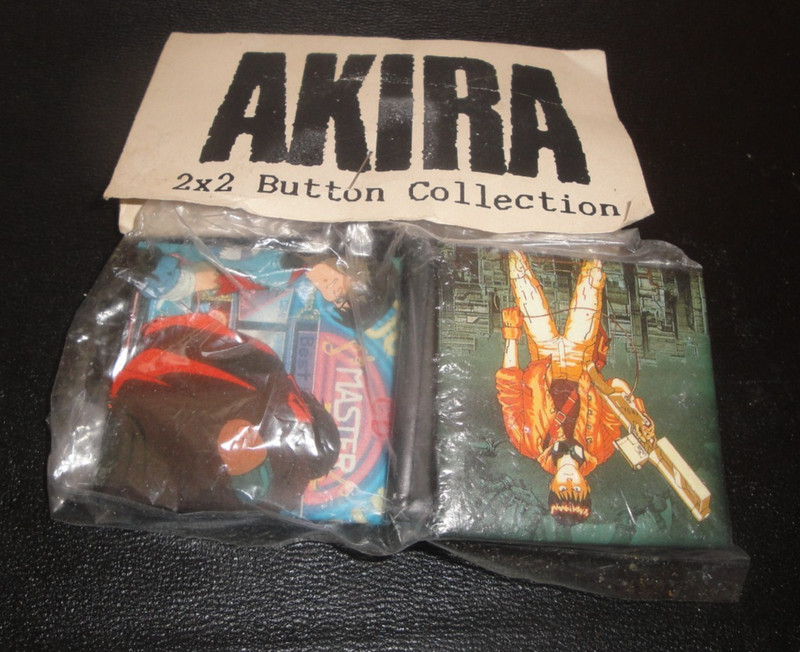 NEW! 1989 AKIRA 5 Button 2" X 2" Collection Set ©The Akira Committee CARL MACEK
